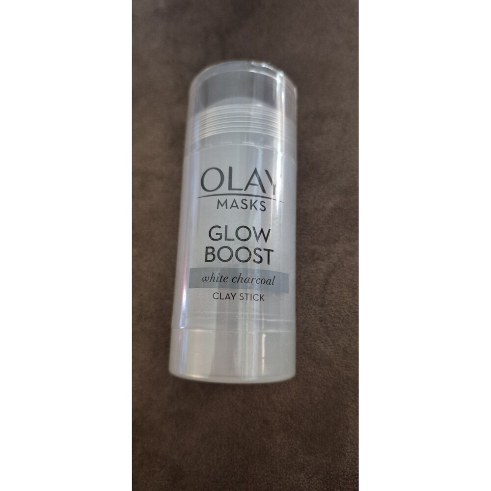 New Olay Glow Boost White Charcoal Clay Face Mask Stick Facial Cleanser - 1.7oz